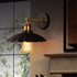 Iron black lampshade wall lamp