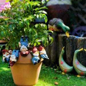 Dwarfs Flower Pot Hanging Decoration Garden