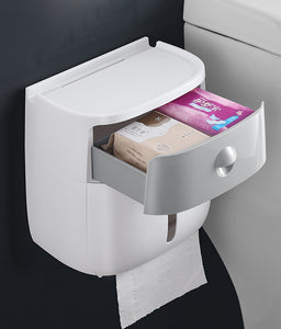 Plastic toilet paper holder wall