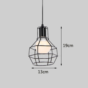 Retro industrial geometric black LED lamp