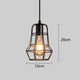 Retro industrial geometric black LED lamp