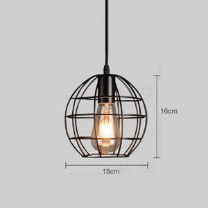 Retro industrial geometric black LED lamp