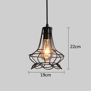 Retro industrial geometric black LED lamp
