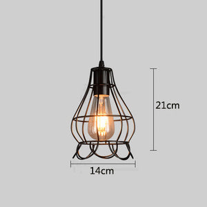 Retro industrial geometric black LED lamp