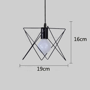 Retro industrial geometric black LED lamp