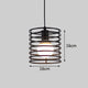 Retro industrial geometric black LED lamp
