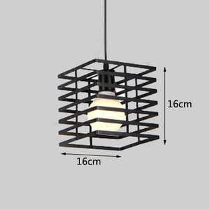 Retro industrial geometric black LED lamp