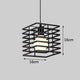 Retro industrial geometric black LED lamp