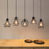 Retro industrial geometric black LED lamp