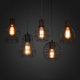 Retro industrial geometric black LED lamp