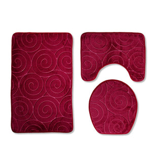 Bathroom Bath Mat Set Toilet Carpet