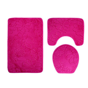 Bathroom Bath Mat Set Toilet Carpet