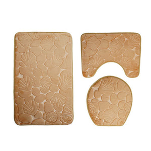 Bathroom Bath Mat Set Toilet Carpet
