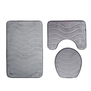 Bathroom Bath Mat Set Toilet Carpet