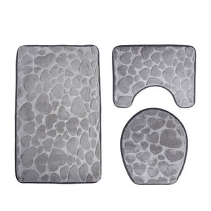 Bathroom Bath Mat Set Toilet Carpet