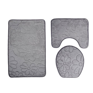Bathroom Bath Mat Set Toilet Carpet