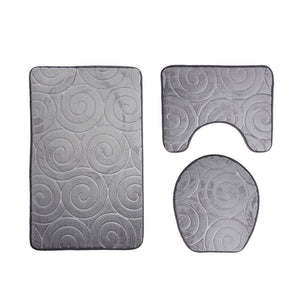 Bathroom Bath Mat Set Toilet Carpet
