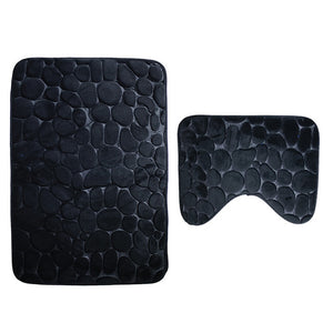 Bathroom Bath Mat Set Toilet Carpet