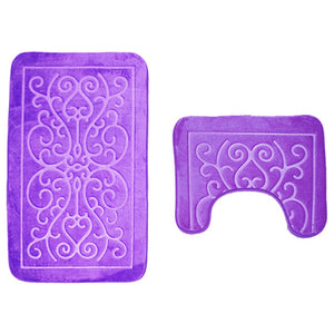 Bathroom Bath Mat Set Toilet Carpet