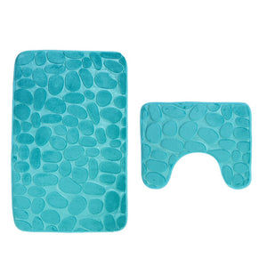 Bathroom Bath Mat Set Toilet Carpet