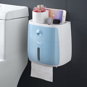 Plastic toilet paper holder wall