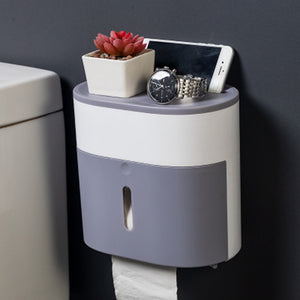 Plastic toilet paper holder wall