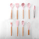 Silicone Cooking Utensils Set Wood Handle