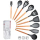 Silicone Cooking Utensils Set Wood Handle