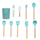 Silicone Cooking Utensils Set Wood Handle