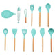 Silicone Cooking Utensils Set Wood Handle