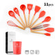 Silicone Cooking Utensils Set Wood Handle