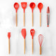 Silicone Cooking Utensils Set Wood Handle