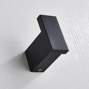 Bathroom Hardware Set Black Robe