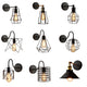 Iron black lampshade wall lamp