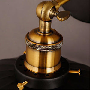 Iron black lampshade wall lamp
