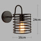 Iron black lampshade wall lamp