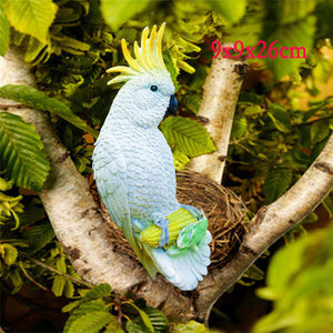 Garden Decoration Simulation Parrot Miniature Sculpture