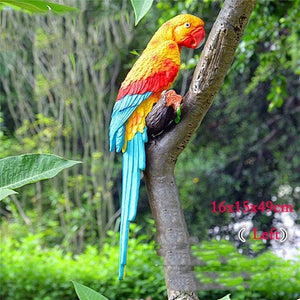 Garden Decoration Simulation Parrot Miniature Sculpture
