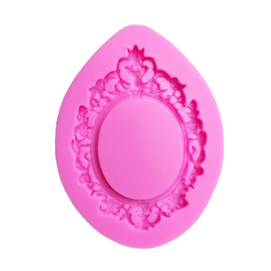 Frame silicone mold fondant mould